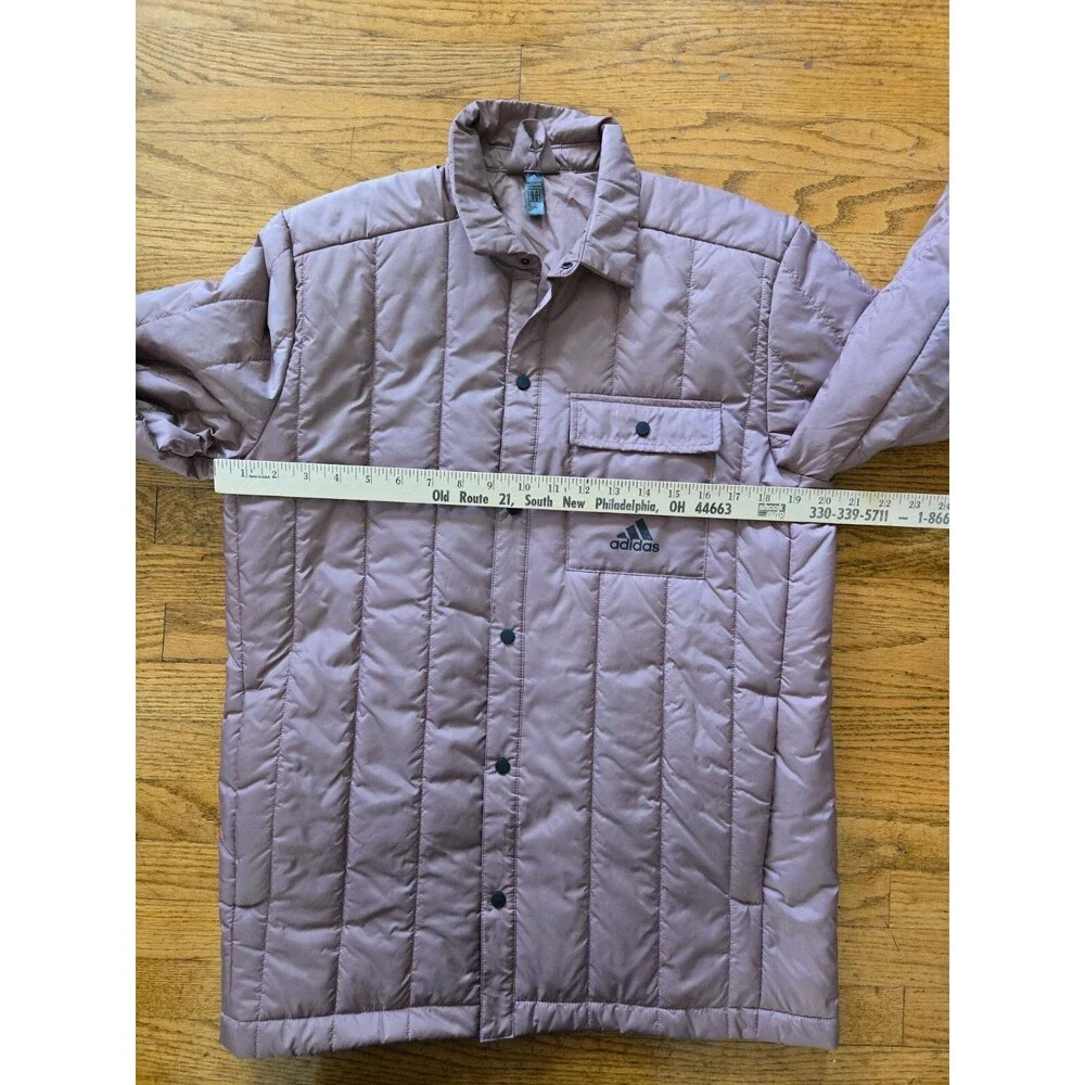 Adidas HG8701 Itavic 3-Stripes Lite Shirt Jacket Mauve Size Small